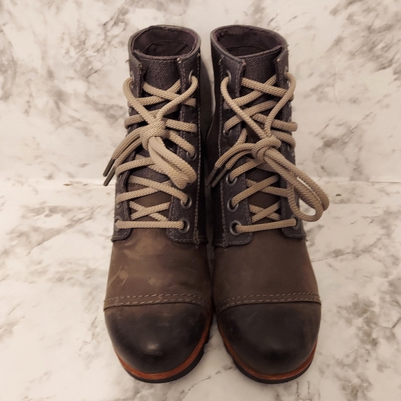 Pre-owned Sorel 1964 Premium Wedge Ankle Boots - Picture 3 of 12